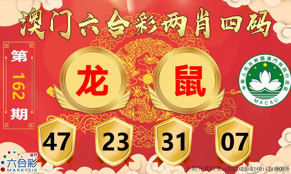澳门两肖四码 第162期