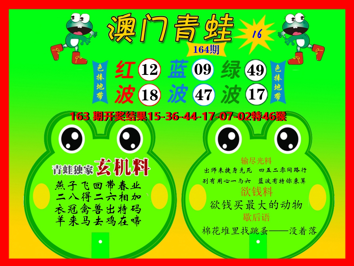 青蛙系列16 第164期