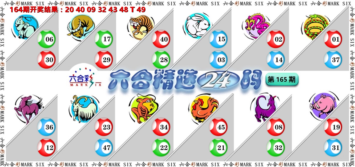 六合精选24码 第165期