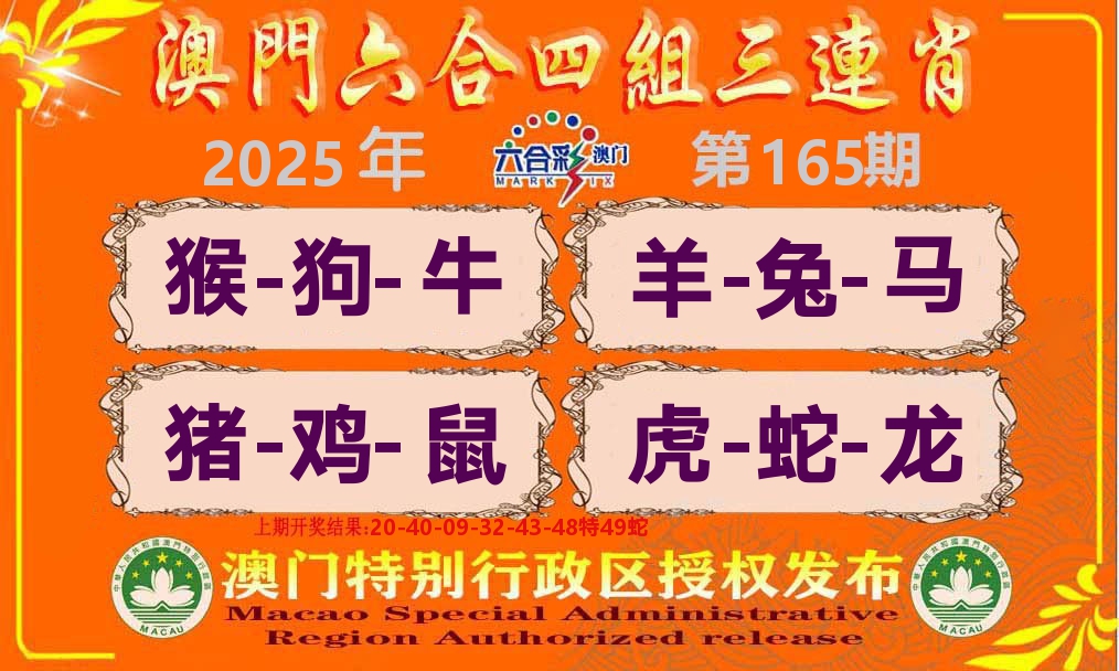六合三连肖 第165期