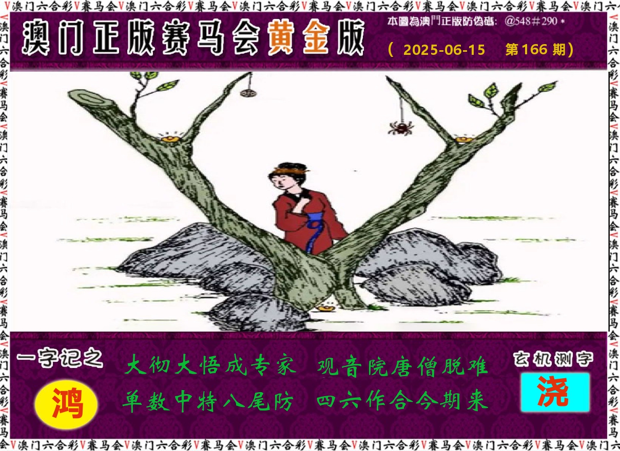 赛马会黄金版 第166期