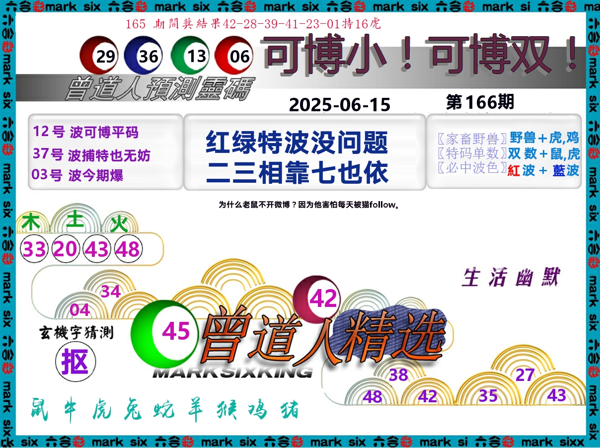 曾道人精选 第166期
