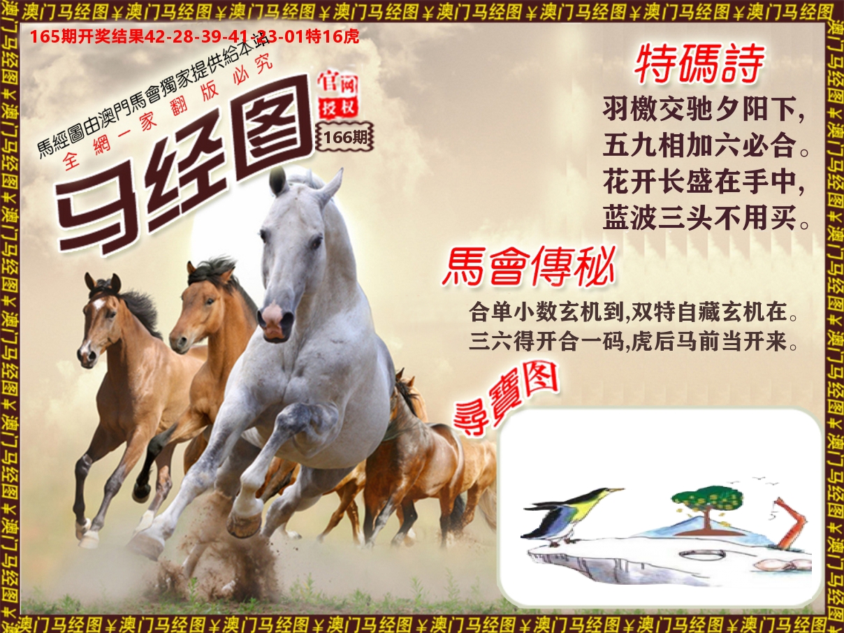 马经系列 第166期