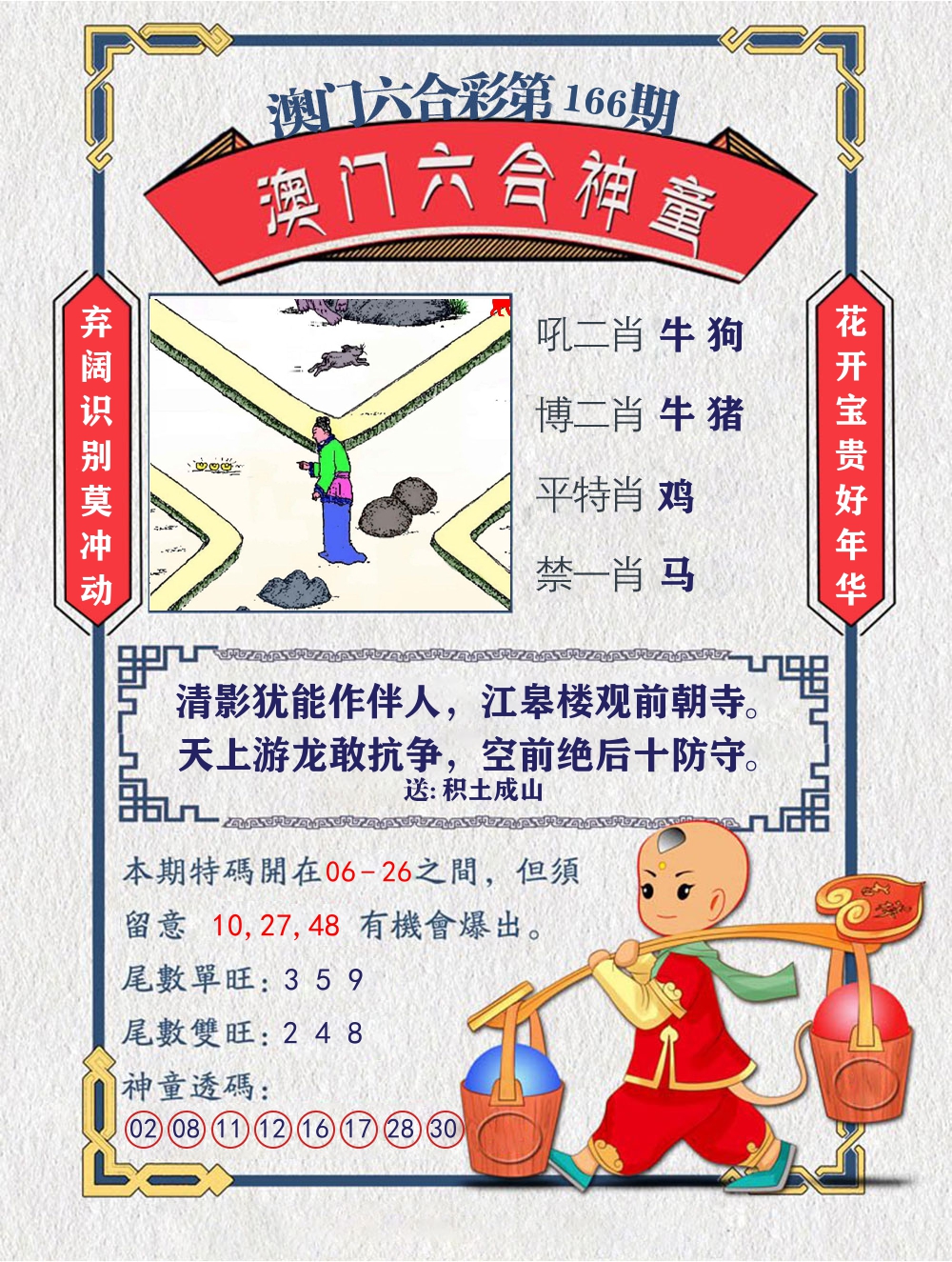 六合神童 第166期