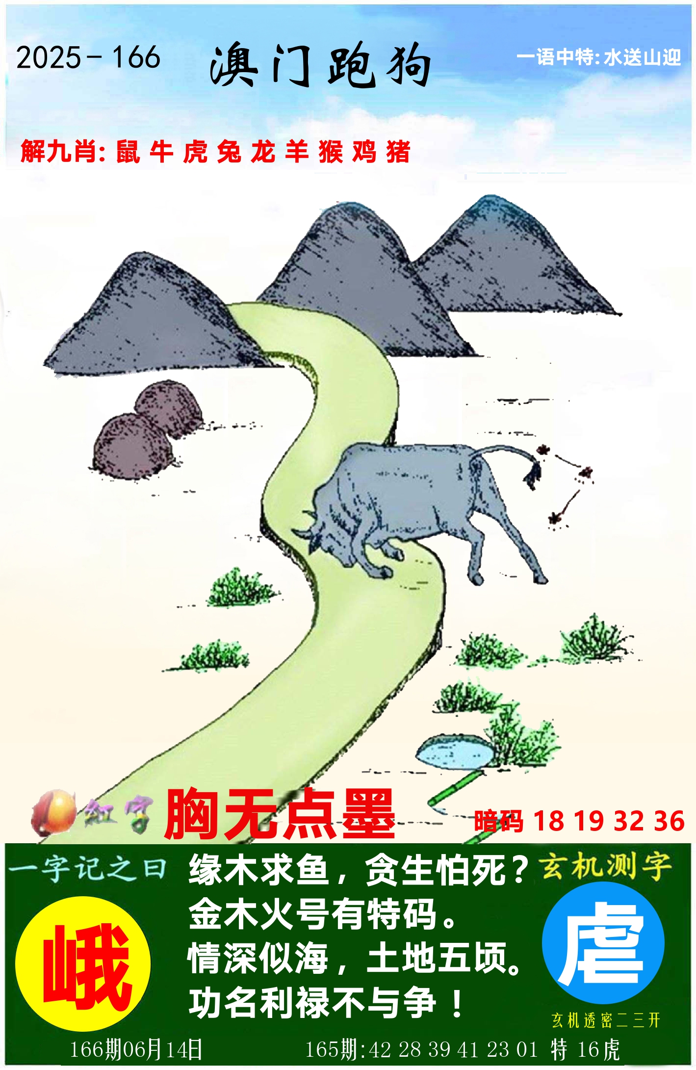 澳门跑狗图 第166期