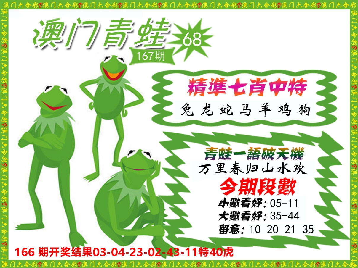 青蛙系列68 第167期