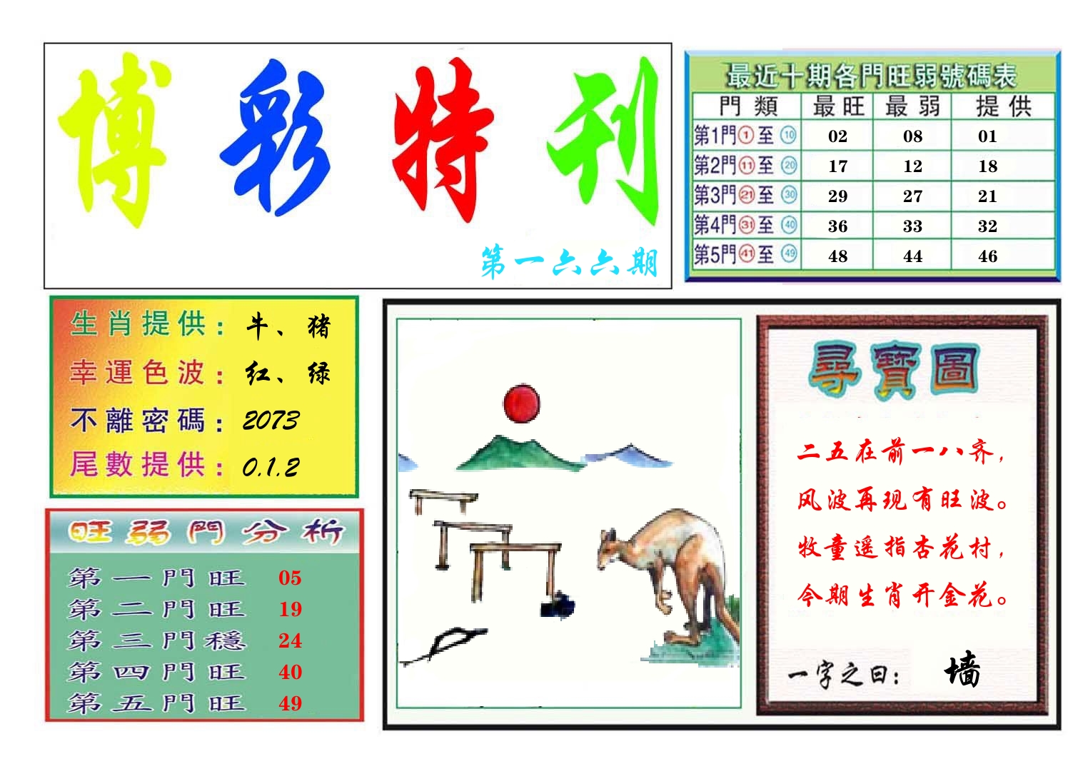 博彩特刊 第167期