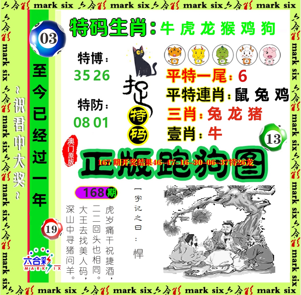 正版跑狗图 第168期