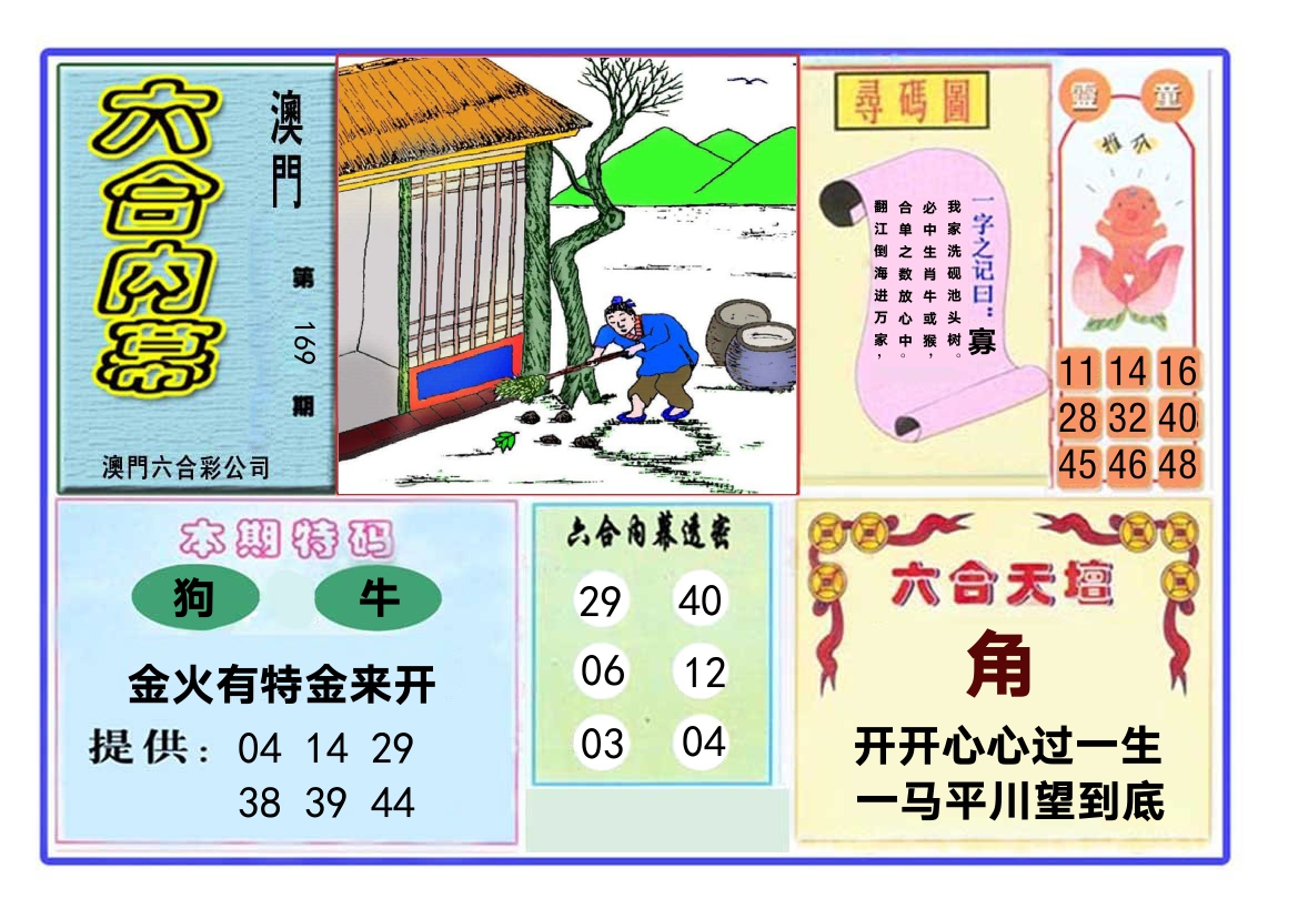 六合内幕 第169期