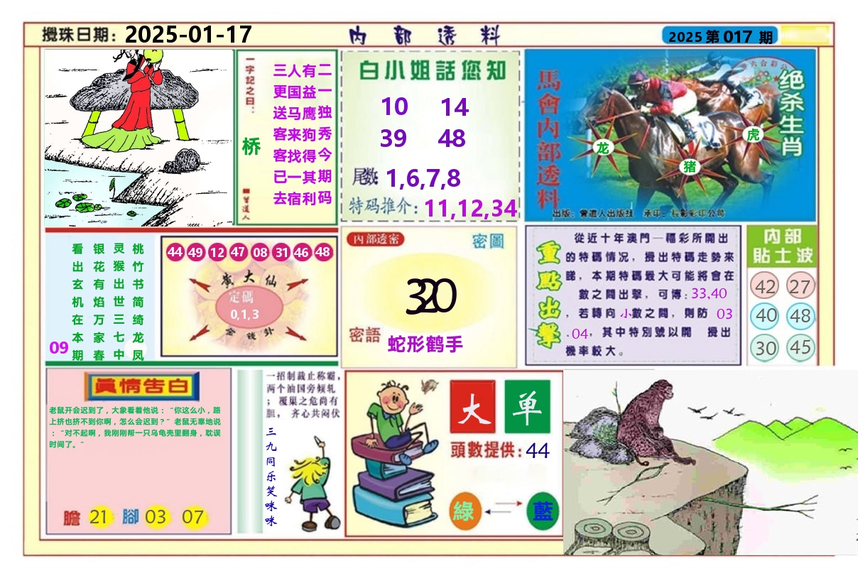 澳门内部透料A 第17期