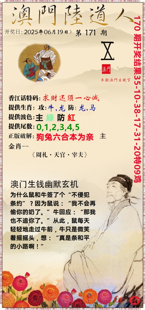 澳门陆道人 第171期