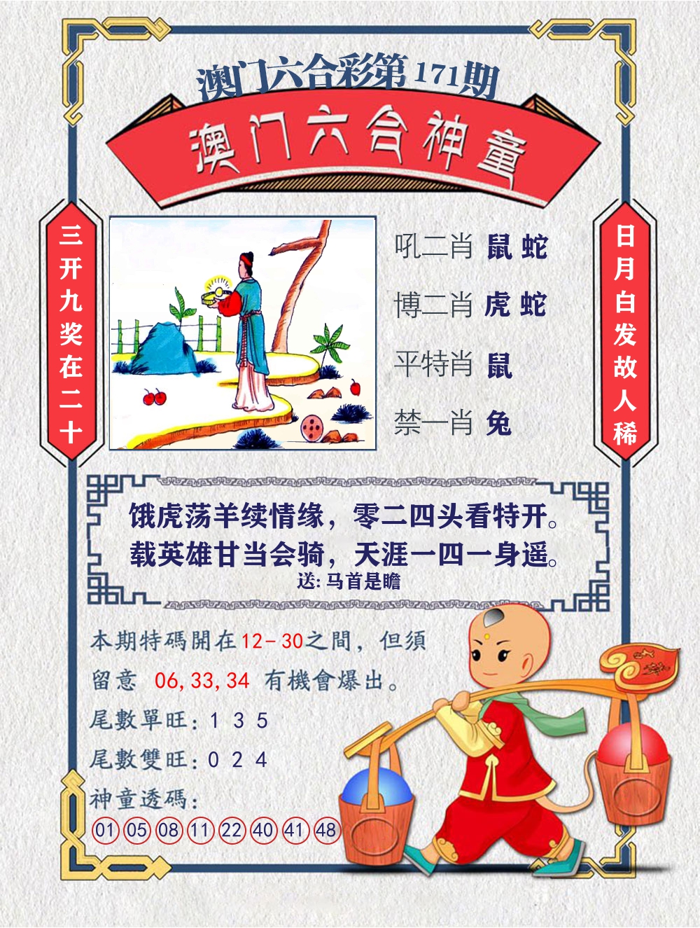 六合神童 第171期