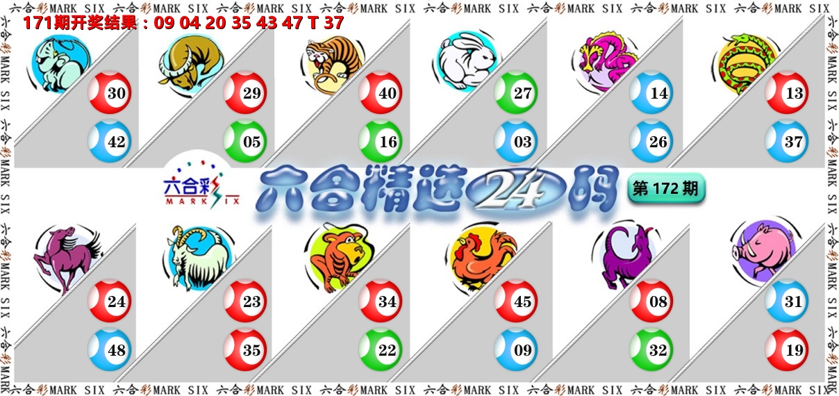 六合精选24码 第172期