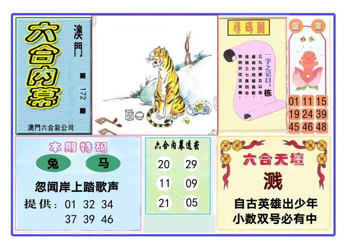 六合内幕 第172期