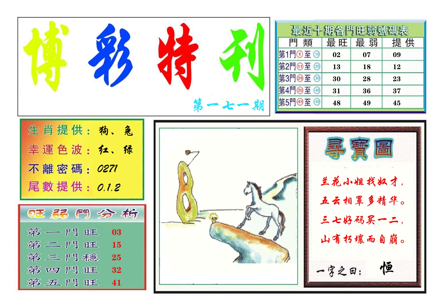博彩特刊 第172期