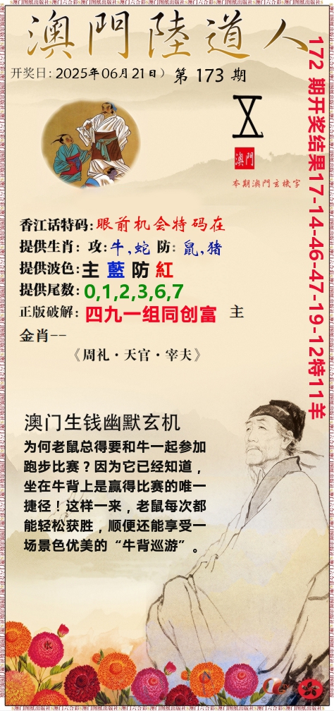 澳门陆道人 第173期