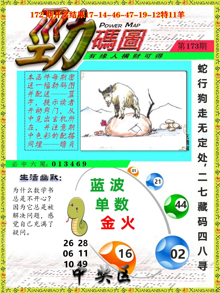 劲码图 第173期