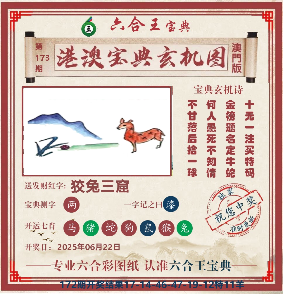 六合王宝典玄机 第173期