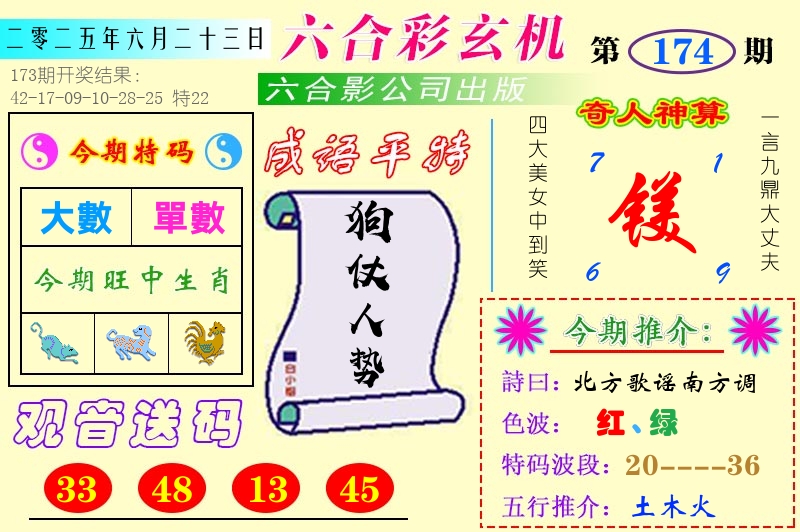 澳门六合玄机 第174期