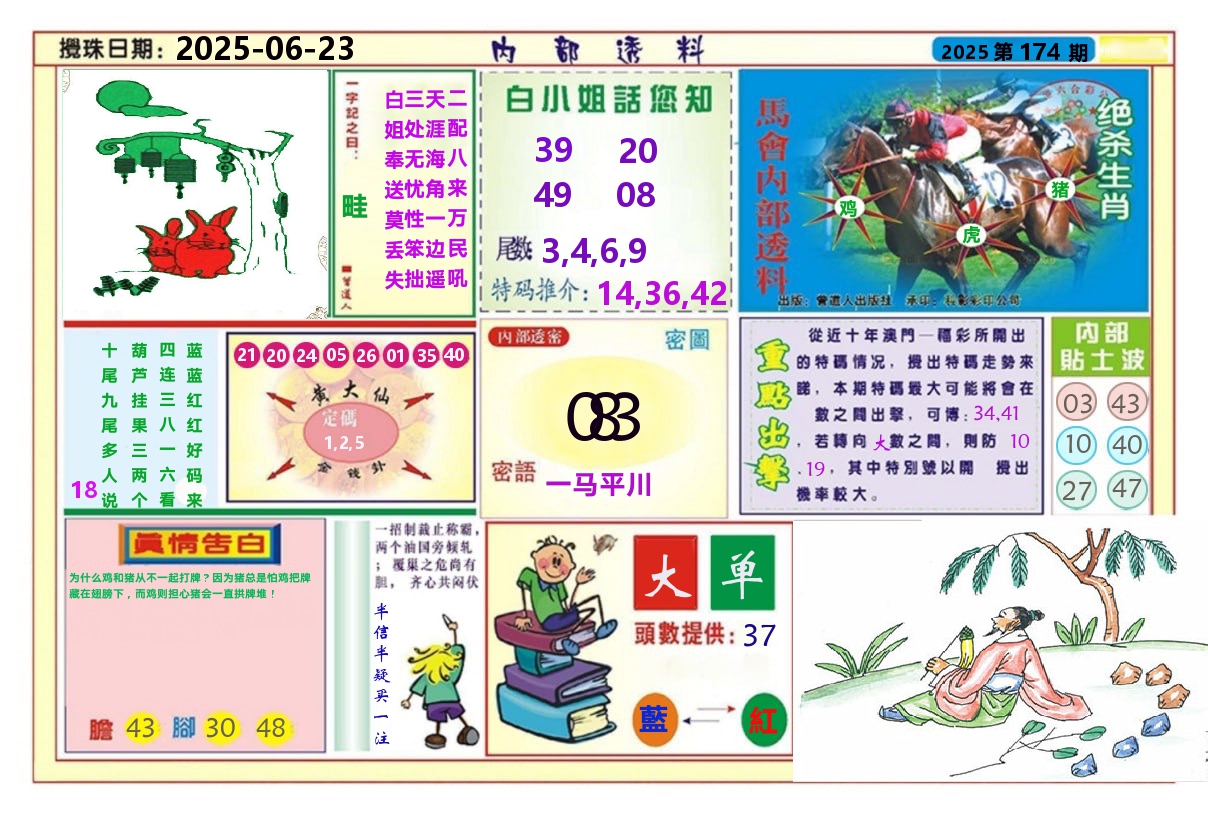 澳门内部透料A 第174期