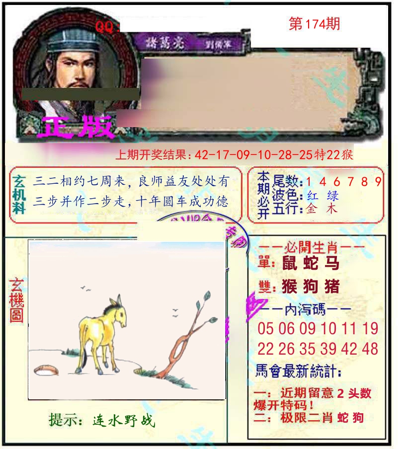 诸葛亮玄机 第174期