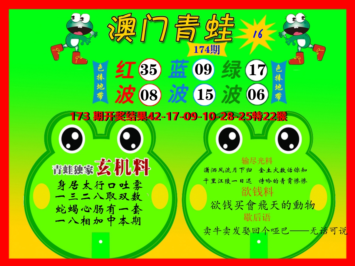 青蛙系列16 第174期