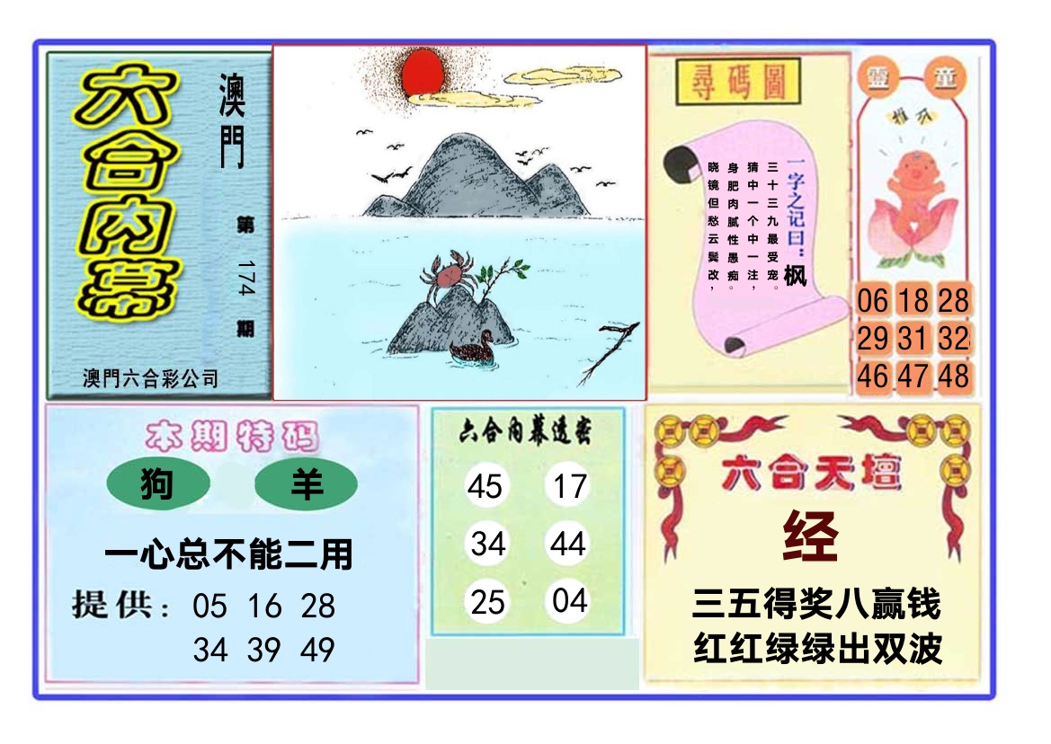 六合内幕 第174期