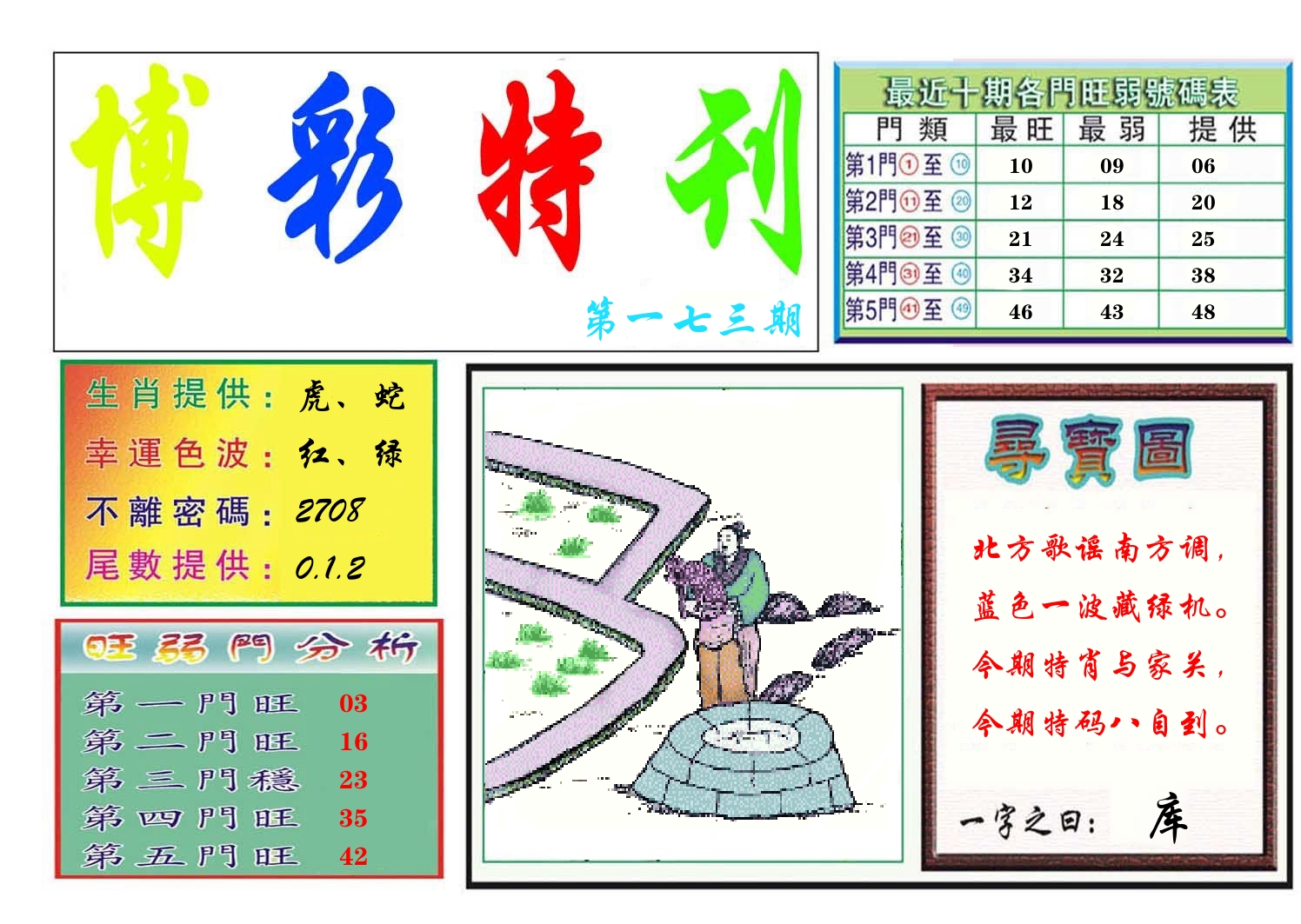博彩特刊 第174期