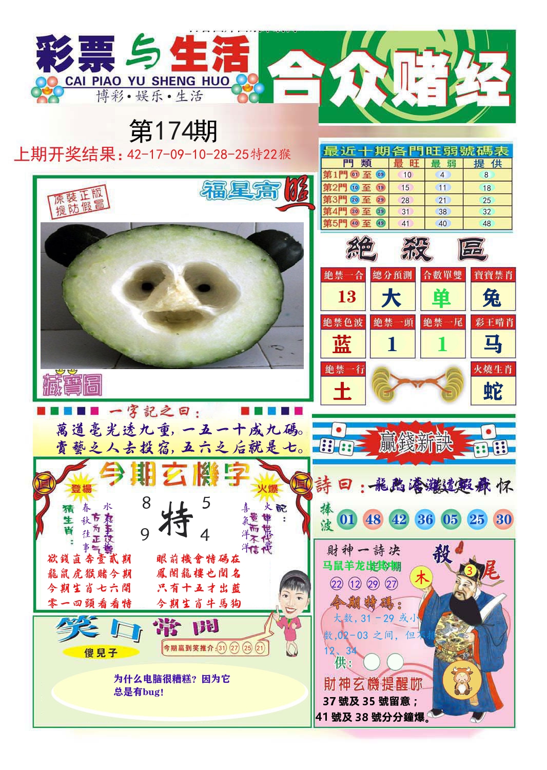 合众赌经 第174期