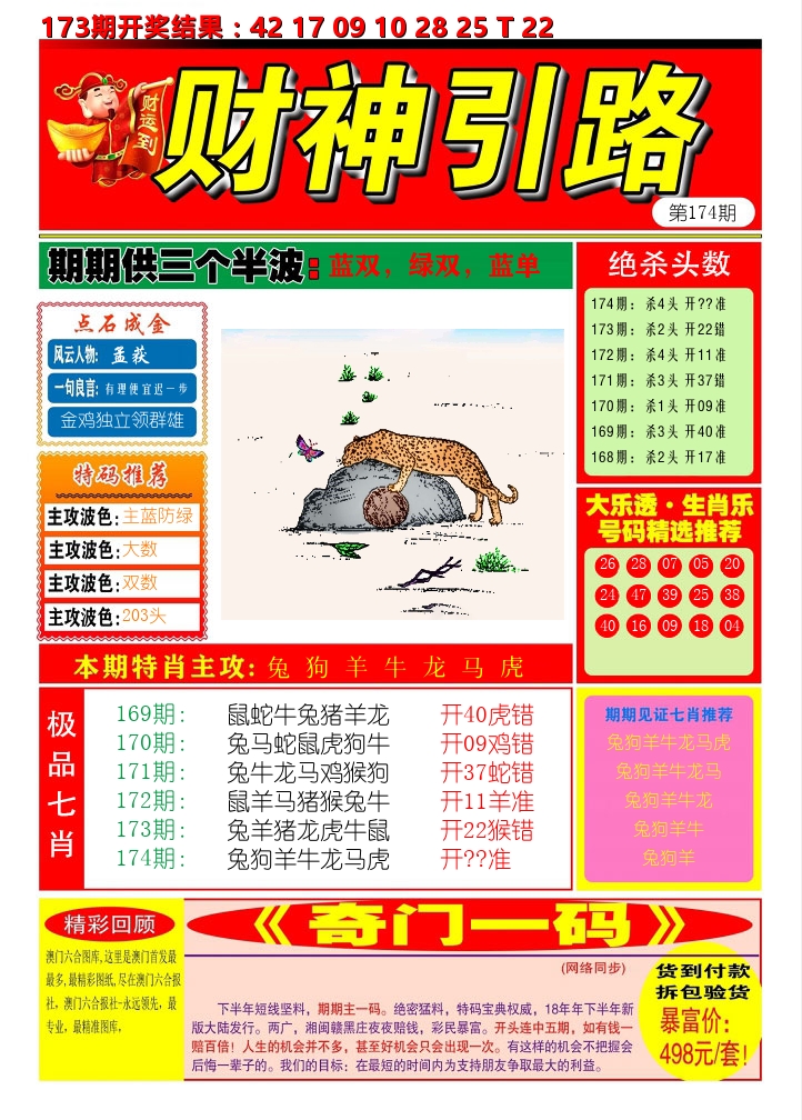 财神引路 第174期
