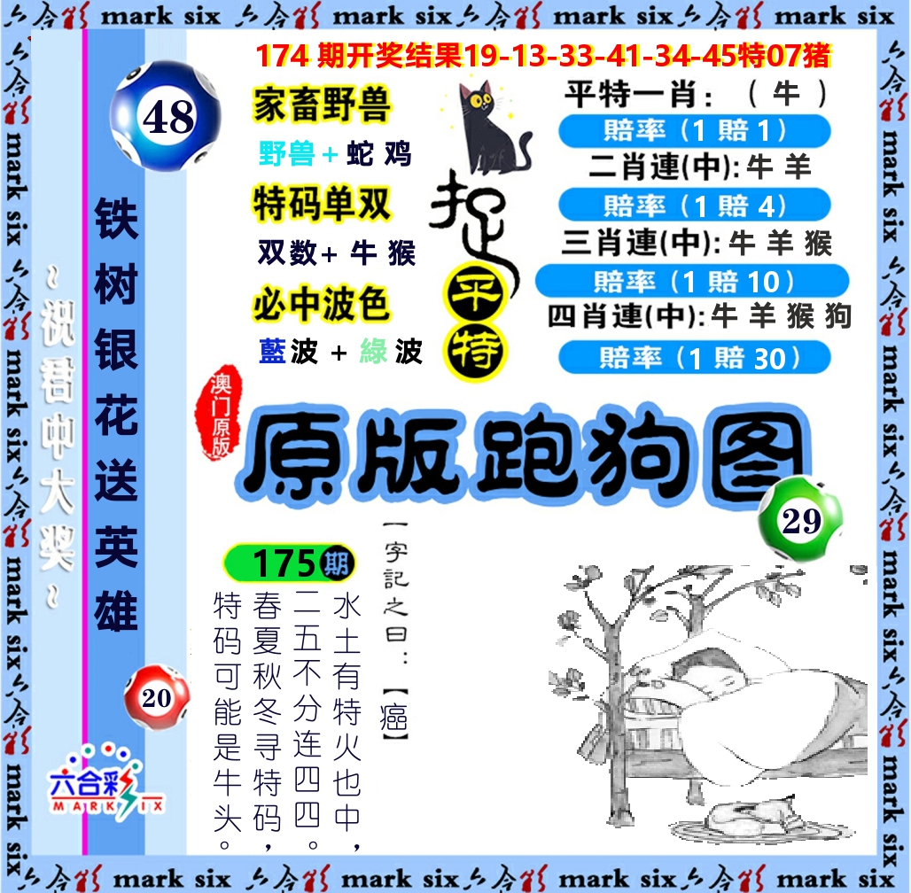 原版跑狗图 第175期