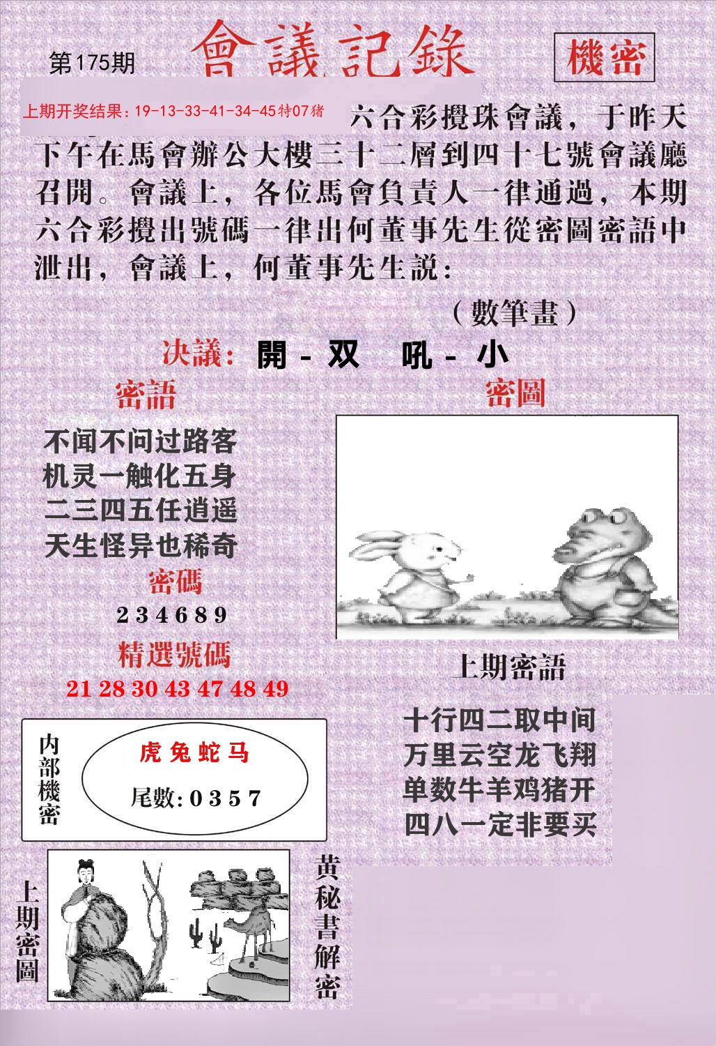 会议记录 第175期