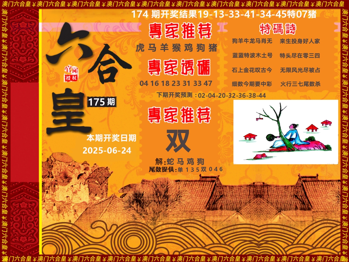 六合皇系列 第175期