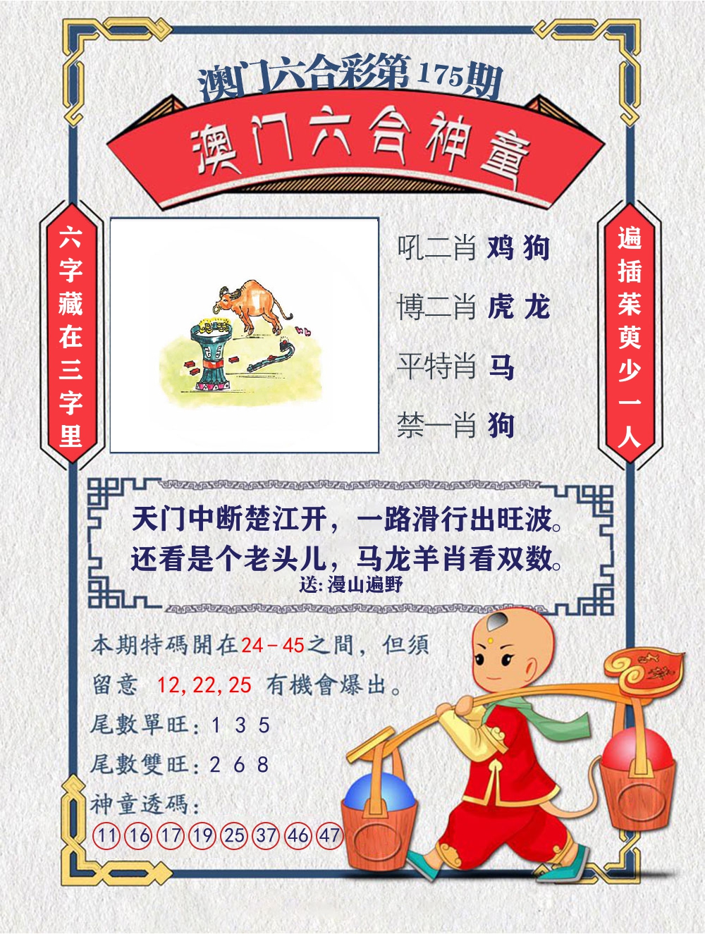 六合神童 第175期