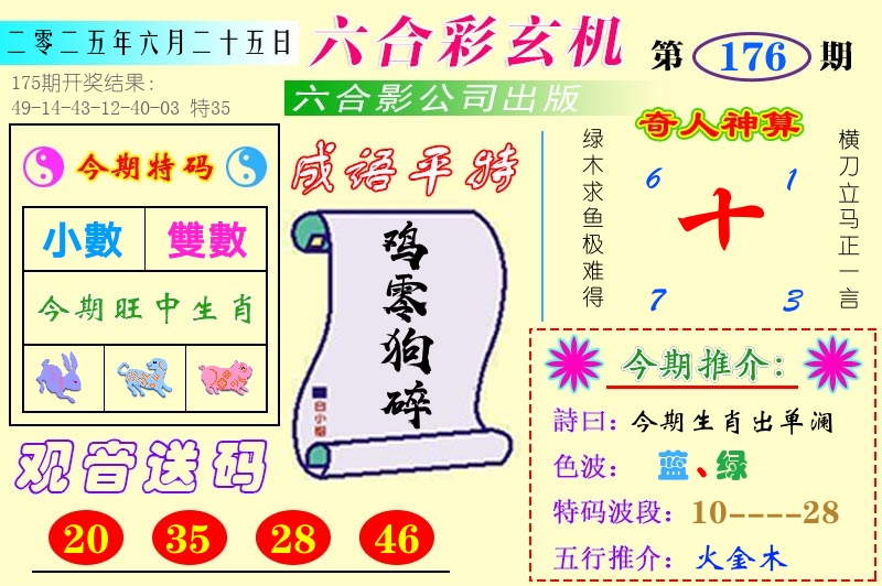 澳门六合玄机 第176期