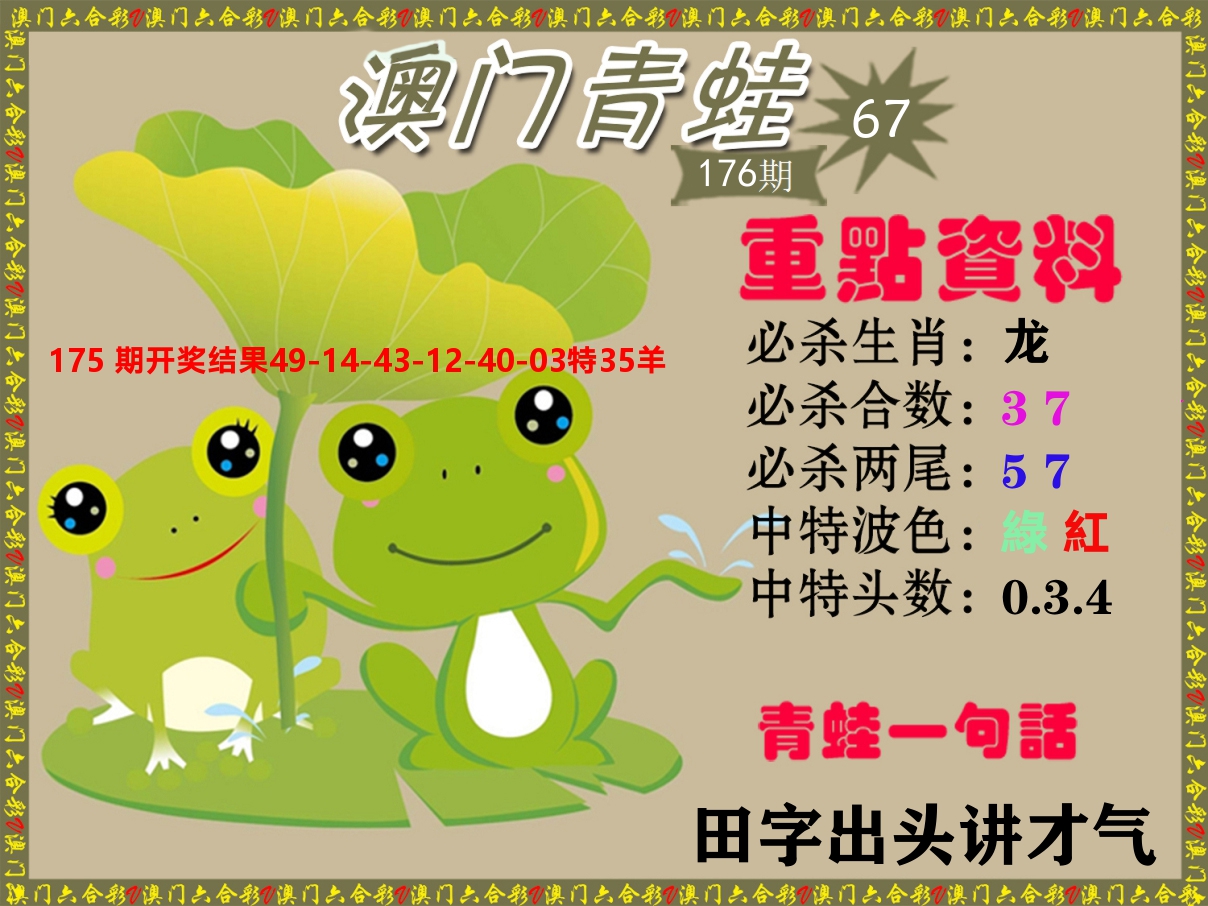 青蛙系列67 第176期