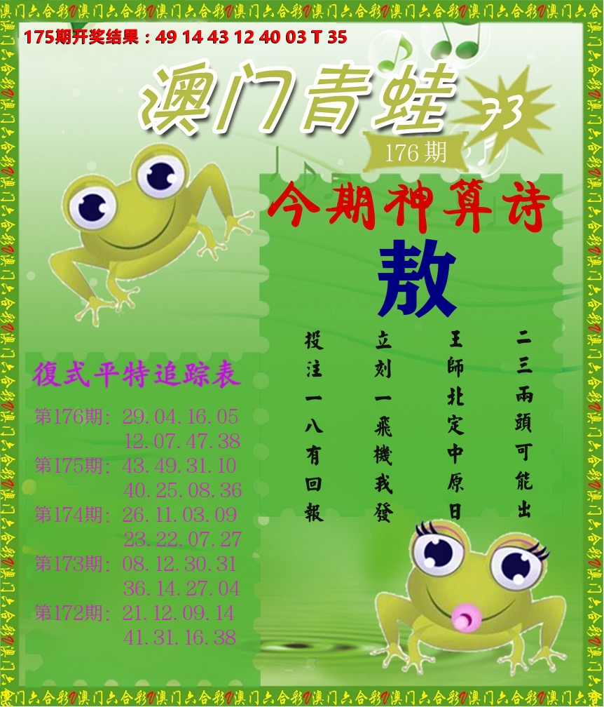 青蛙系列73 第176期