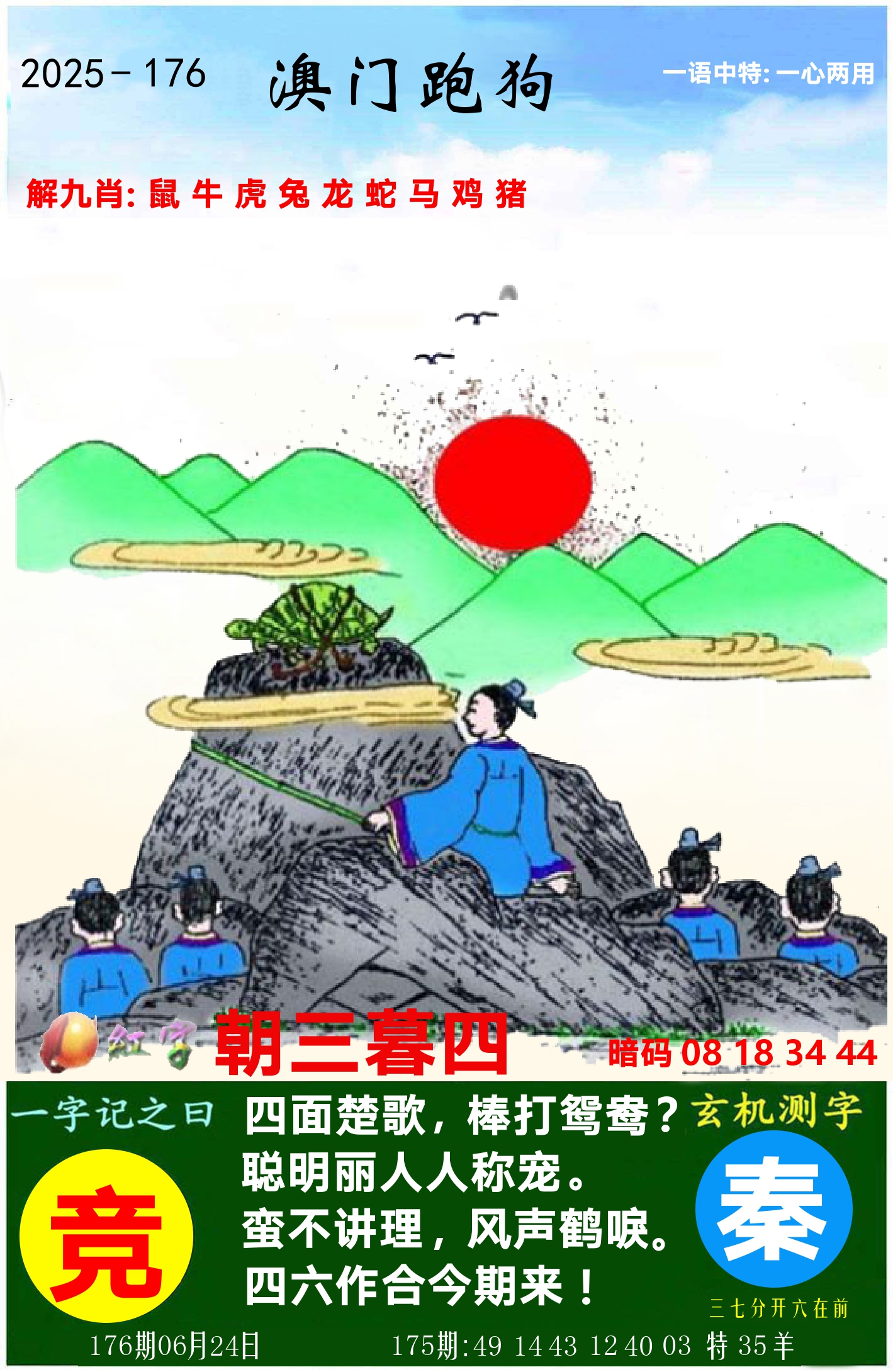 澳门跑狗图 第176期