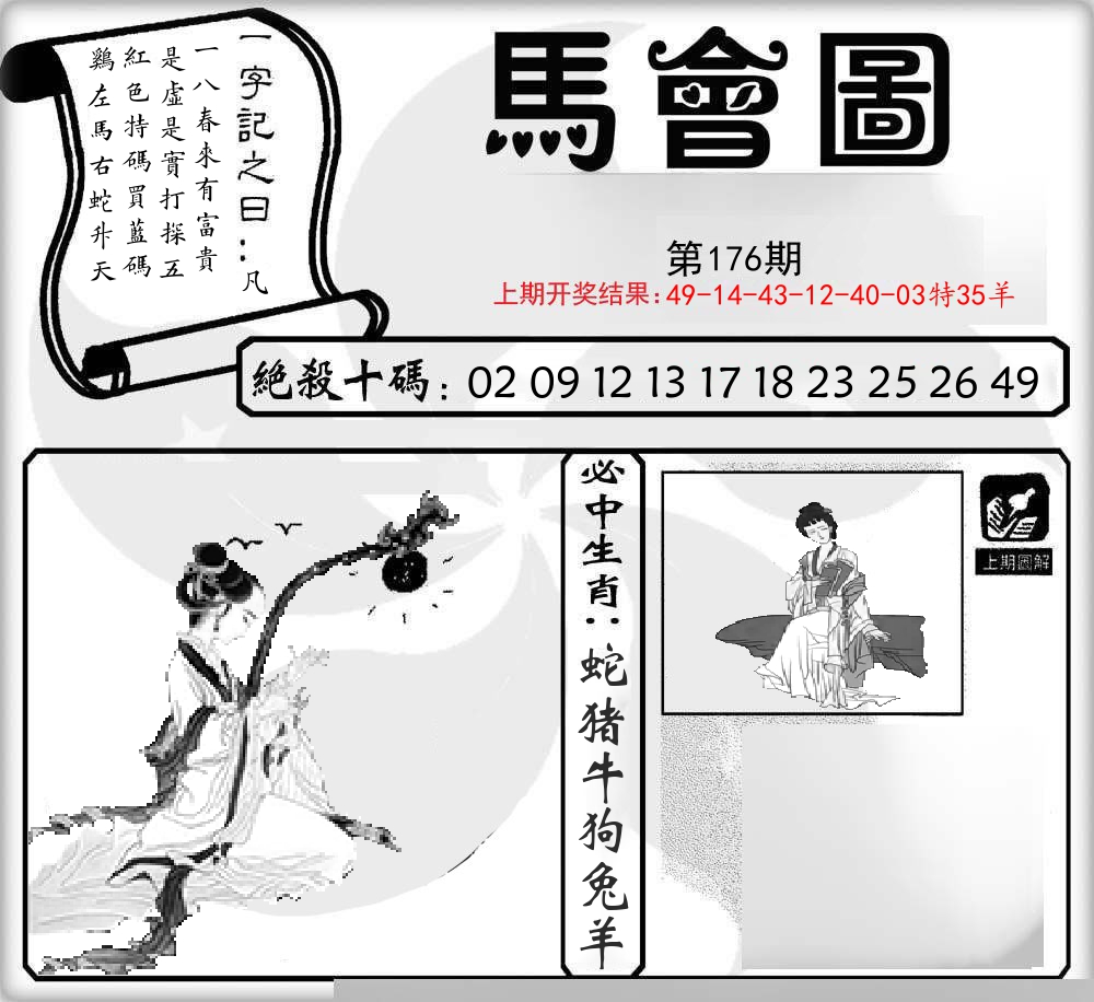 马会图 第176期