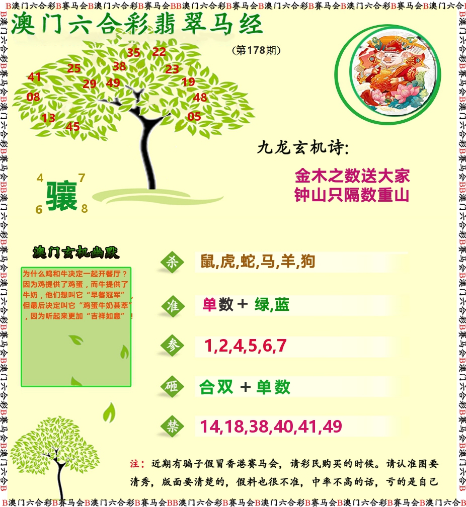 翡翠马经 第178期