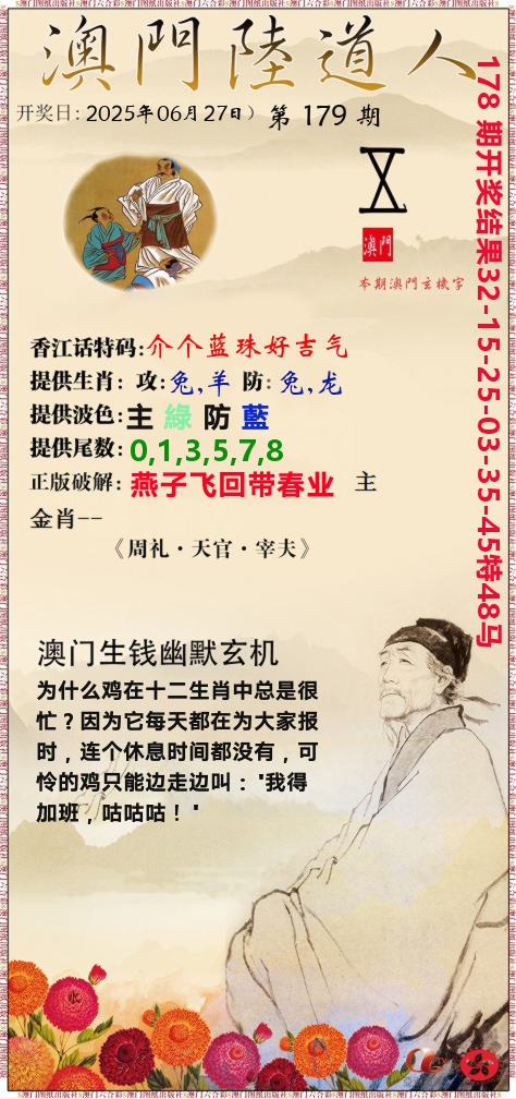 澳门陆道人 第179期