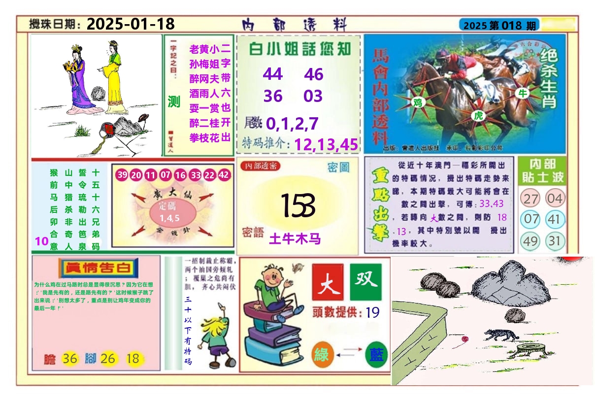 澳门内部透料A 第18期