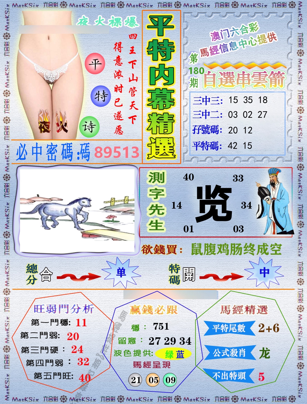 平特内幕精选 第180期