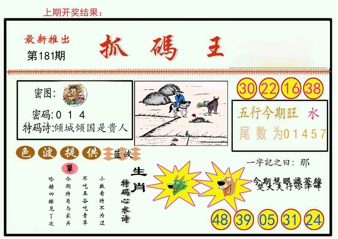 最新抓码王 第181期