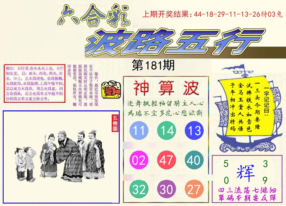 波路五行 第181期