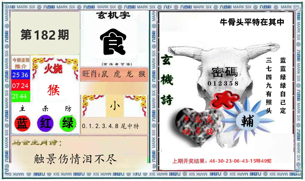 牛骨玄机 第182期