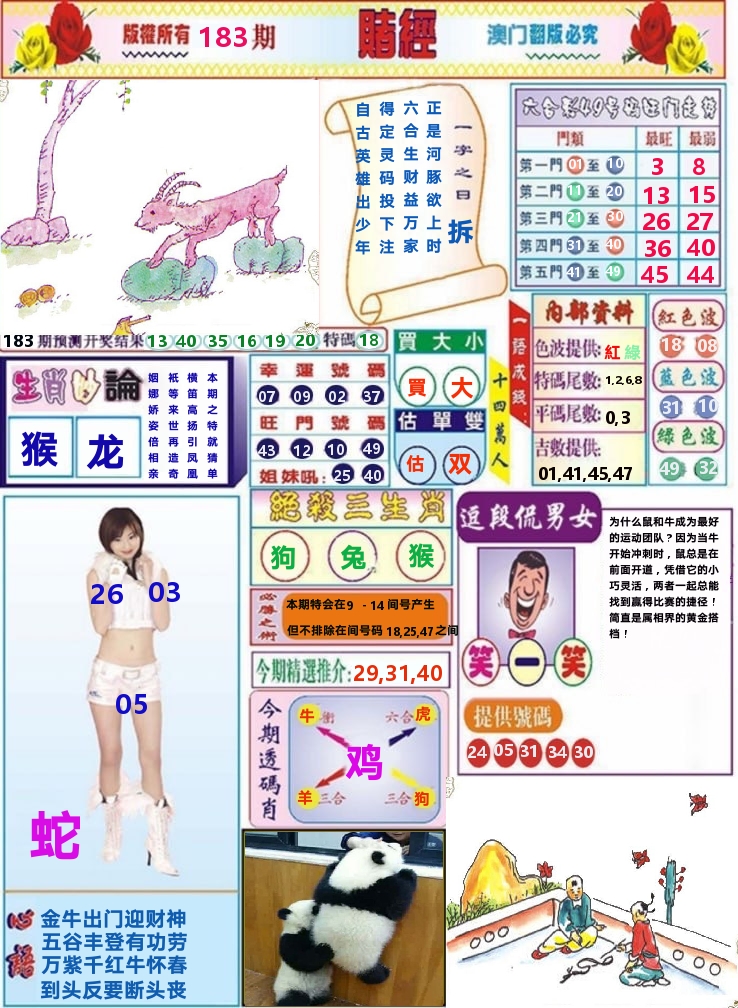 澳门赌经 第183期