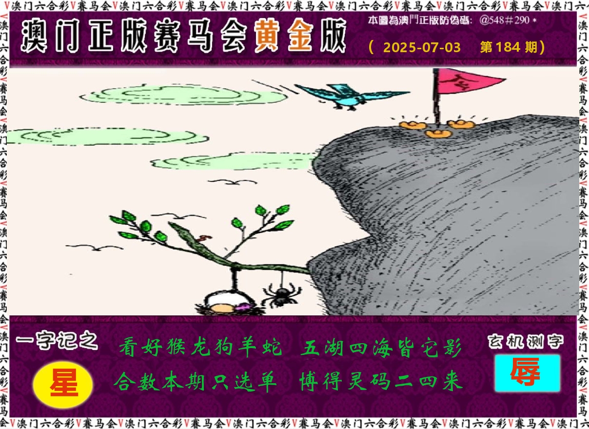 赛马会黄金版 第184期
