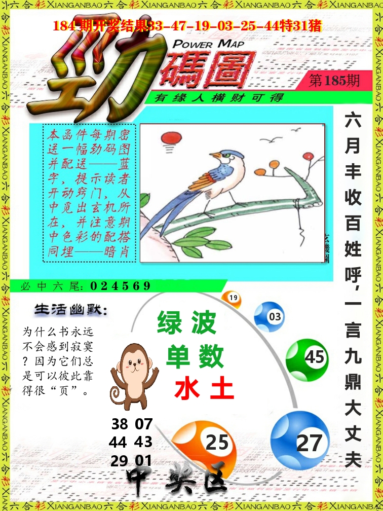 劲码图 第185期