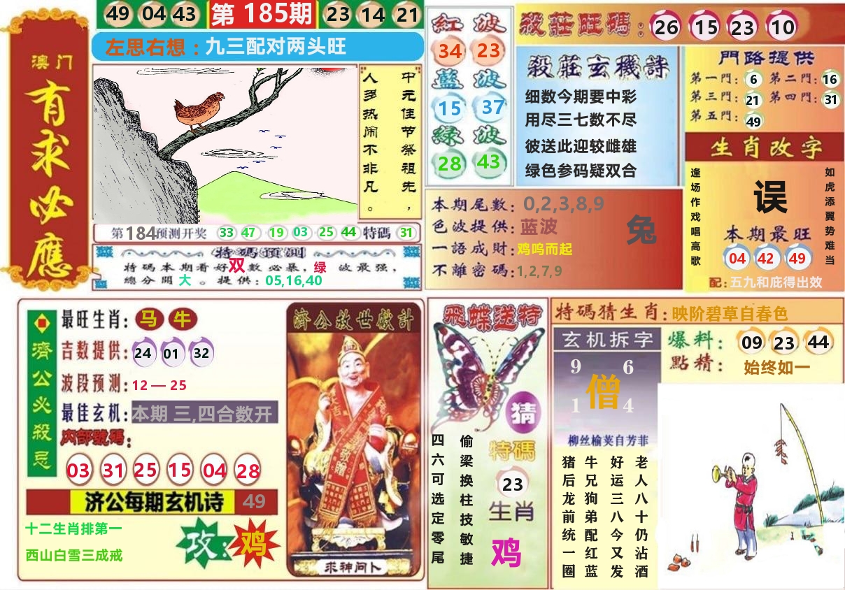 澳门有求必应 第185期